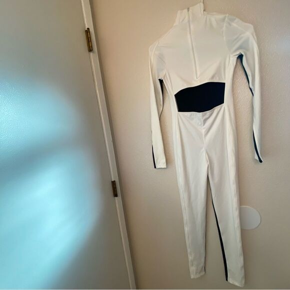 Weissman Elite Dance Costume unitard jumpsuit Black white Destination MT11202 MC - Picture 5 of 10